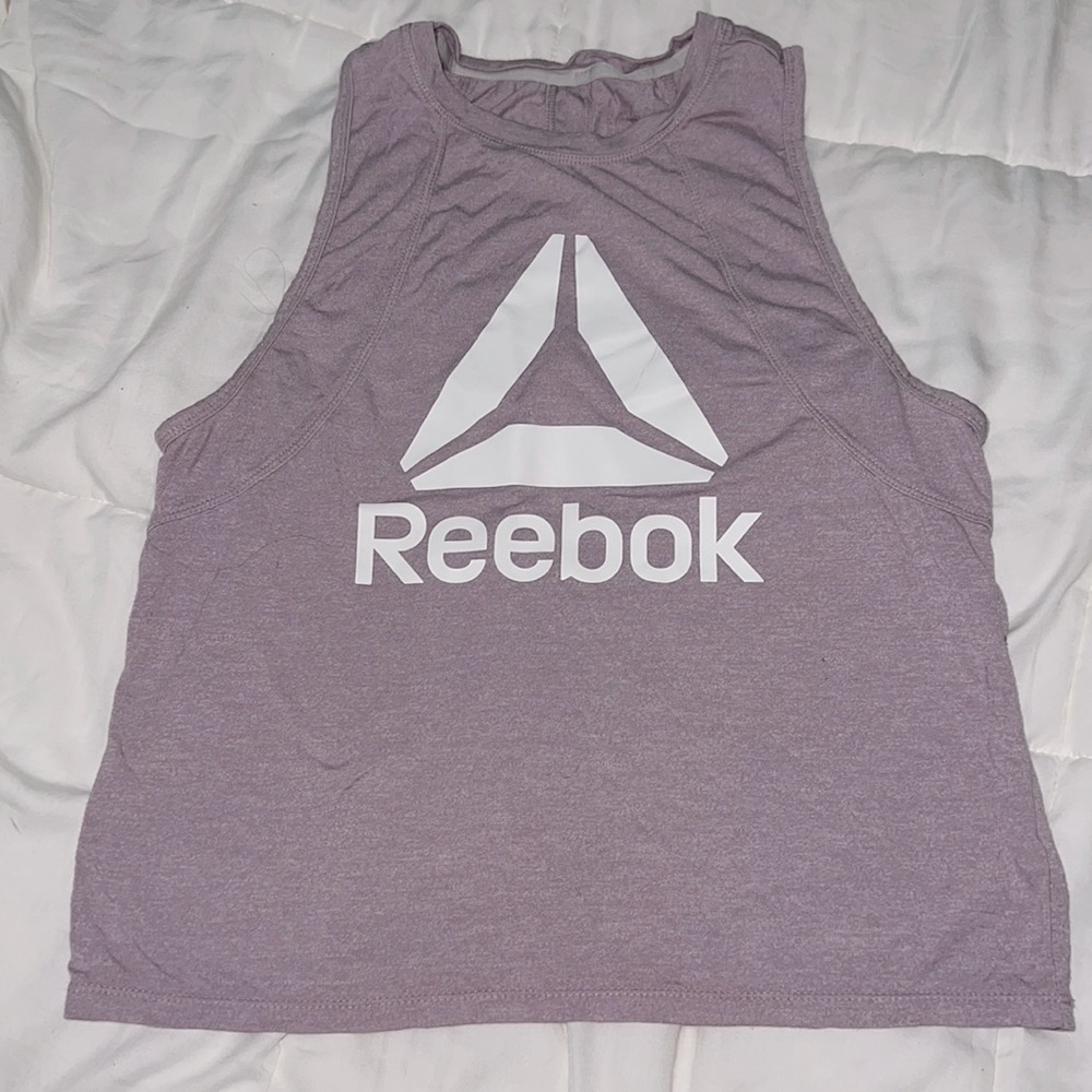 Reebok crop lavender work out tank top